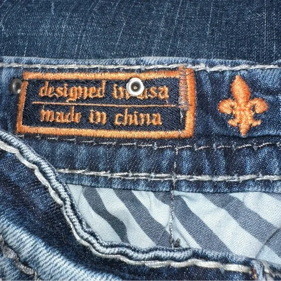 Rock Revival Men's Daegan Straight Jeans Embellished Size 33 READ - Picture 10 of 15